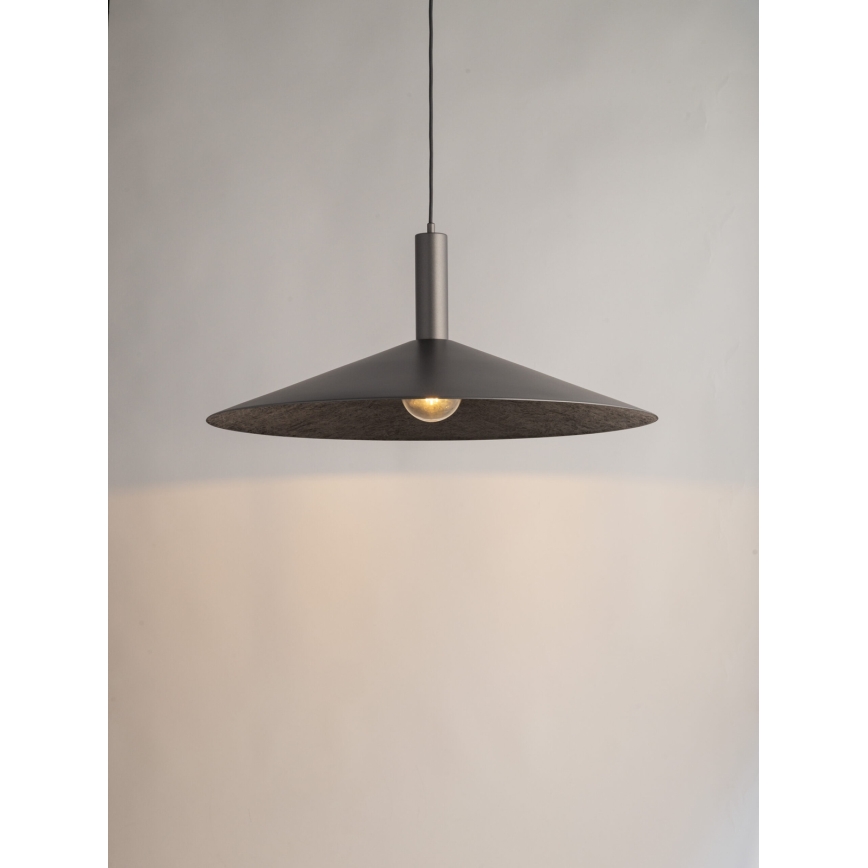 Luster na lanku CAPRI 1xE27/15W/230V pr. 70 cm antracit/šedá