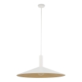 Luster na lanku CAPRI 1xE27/15W/230V pr. 70 cm biela/zlatá
