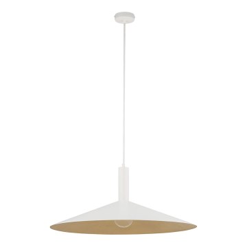 Luster na lanku CAPRI 1xE27/15W/230V pr. 70 cm biela/zlatá