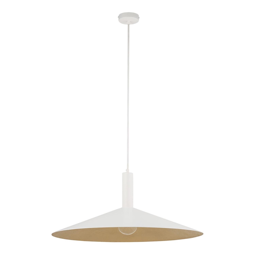 Luster na lanku CAPRI 1xE27/15W/230V pr. 70 cm biela/zlatá