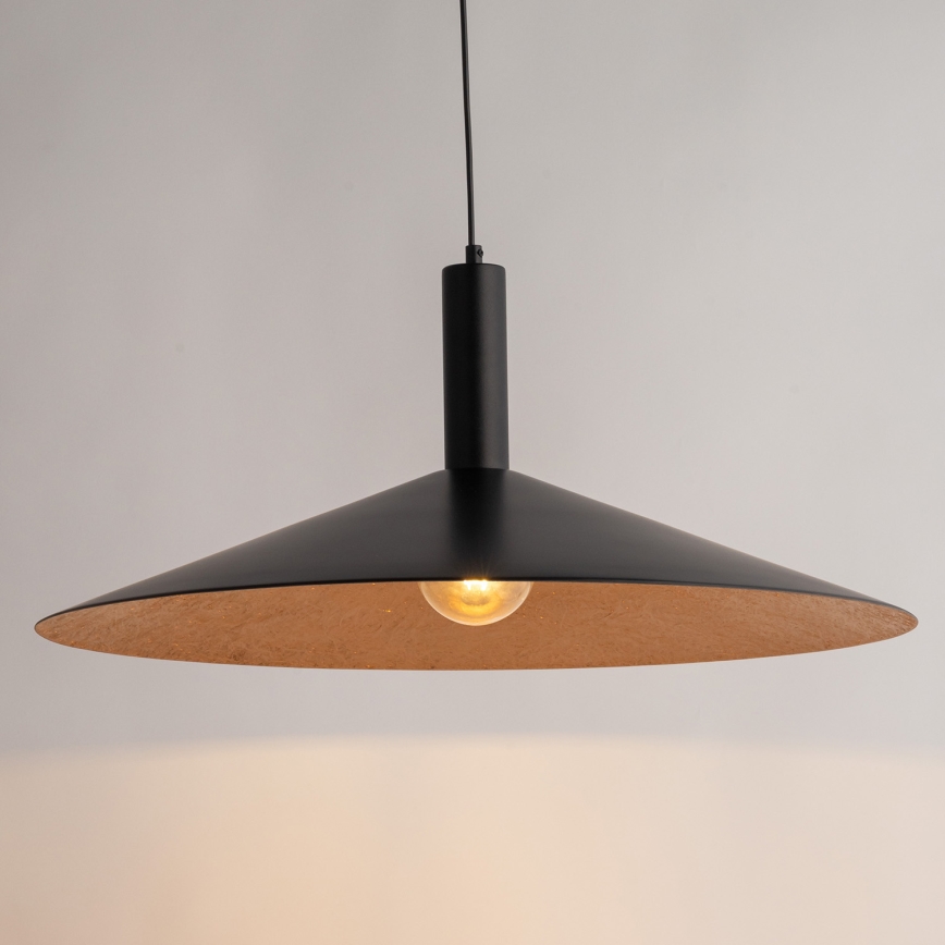 Luster na lanku CAPRI 1xE27/15W/230V pr. 70 cm čierna/medená