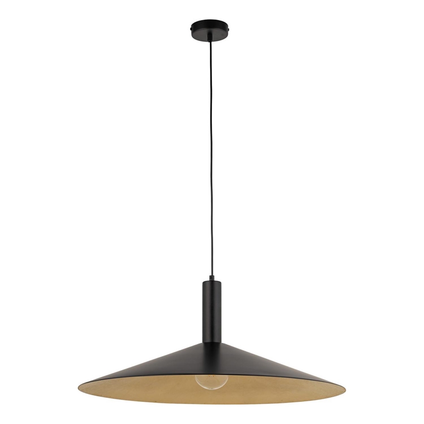 Luster na lanku CAPRI 1xE27/15W/230V pr. 70 cm čierna/zlatá