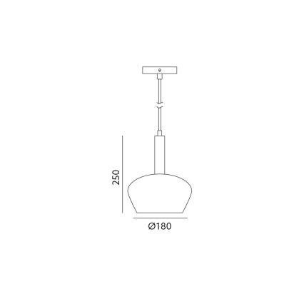 Luster na lanku CASA 1xGU10/25W/230V