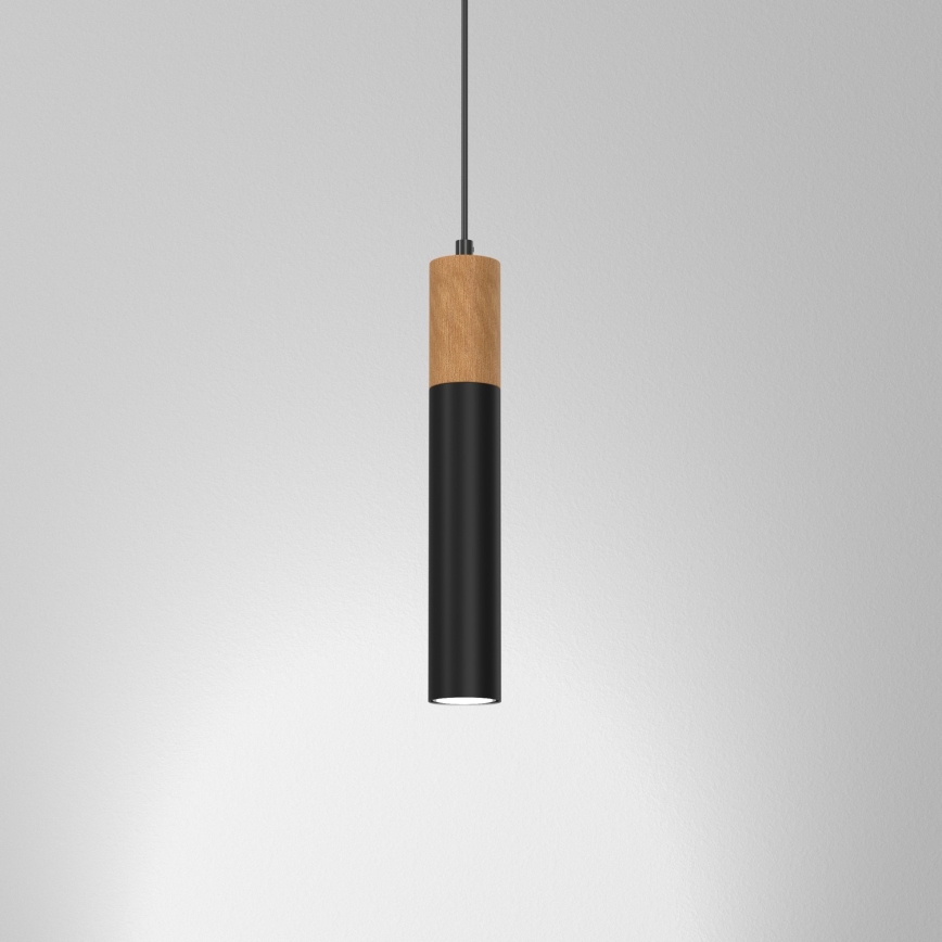 Luster na lanku CASSA 1xGU10/60W/230V čierna
