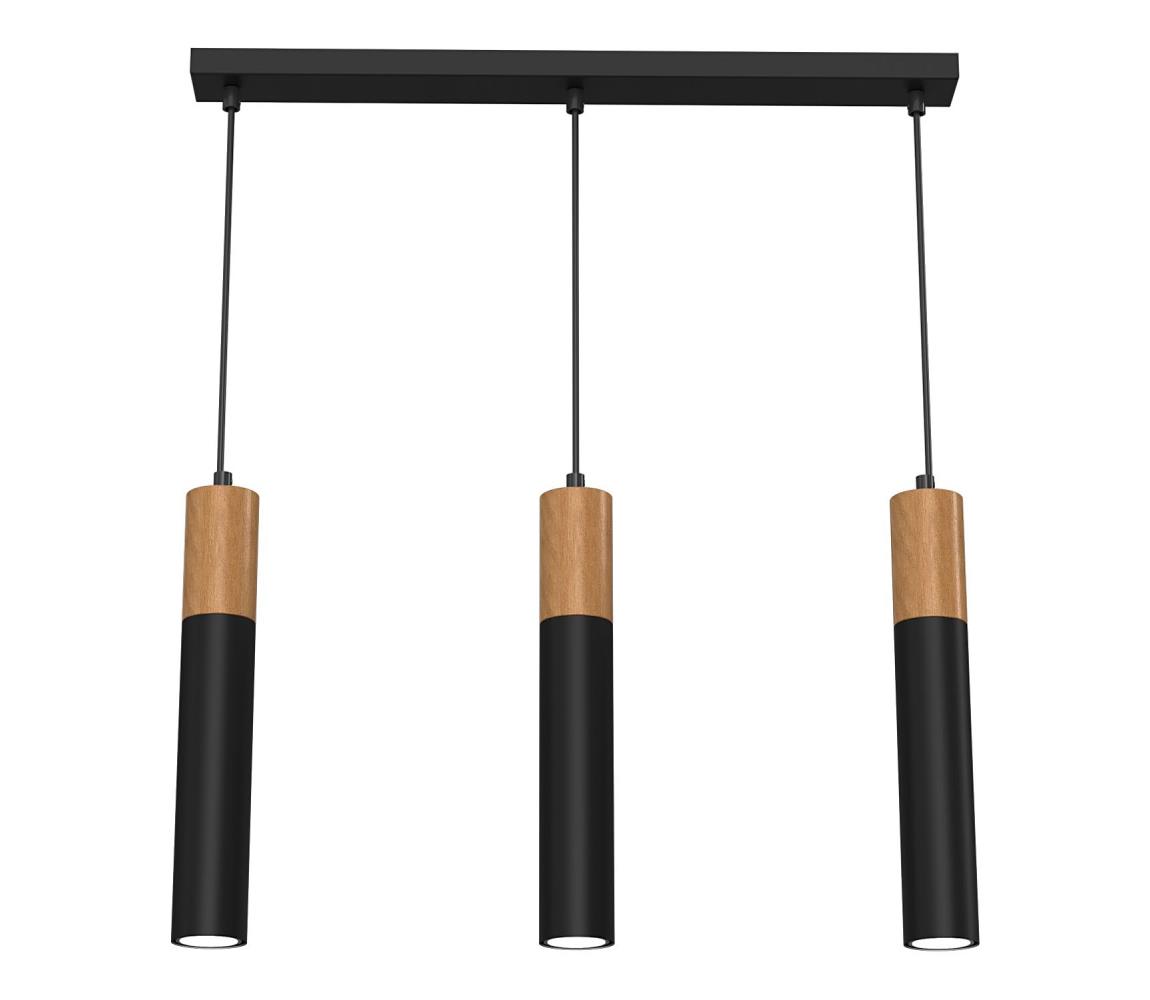 Luster na lanku CASSA 3xGU10/60W/230V čierna