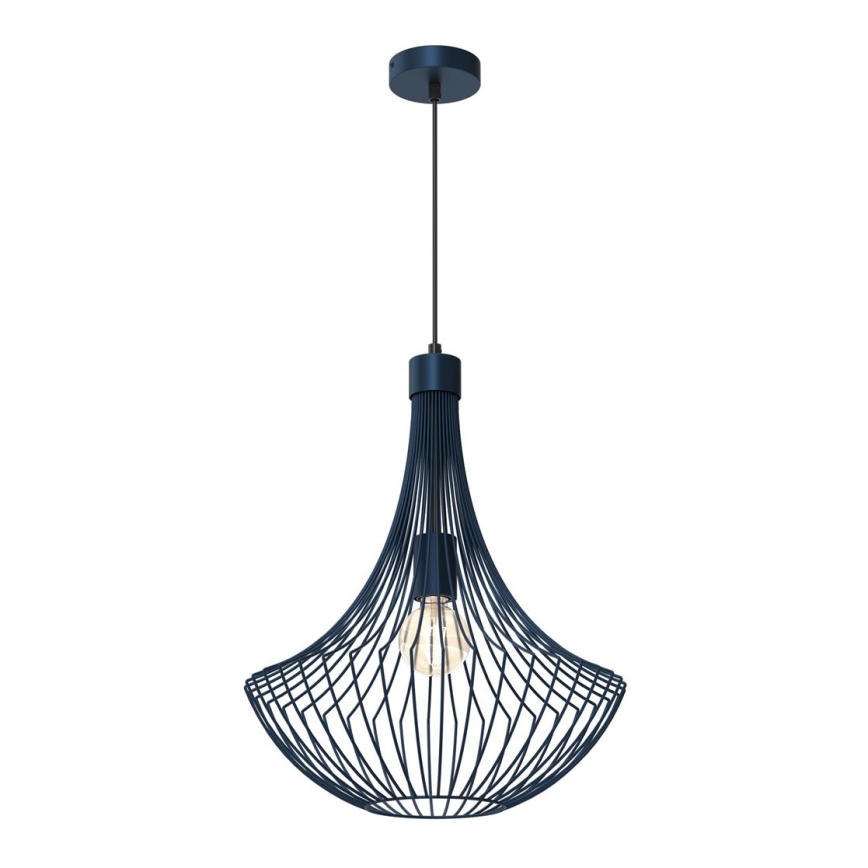 Luster na lanku CESTA 1xE27/60W/230V modrá
