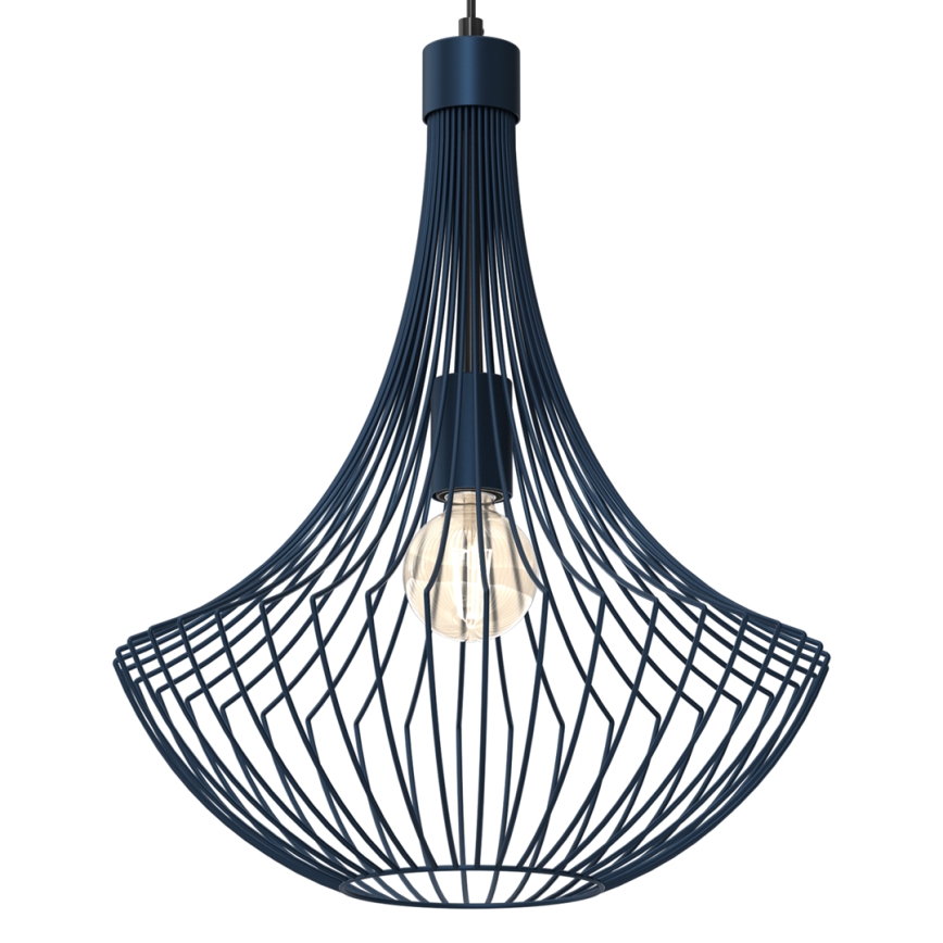 Luster na lanku CESTA 1xE27/60W/230V modrá