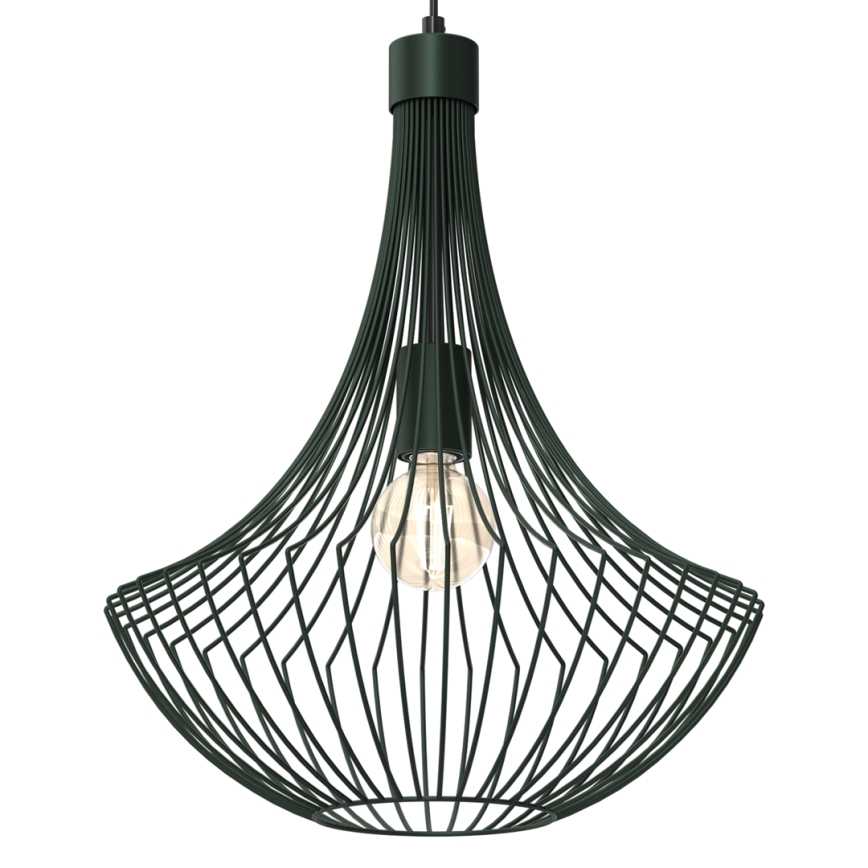 Luster na lanku CESTA 1xE27/60W/230V zelená