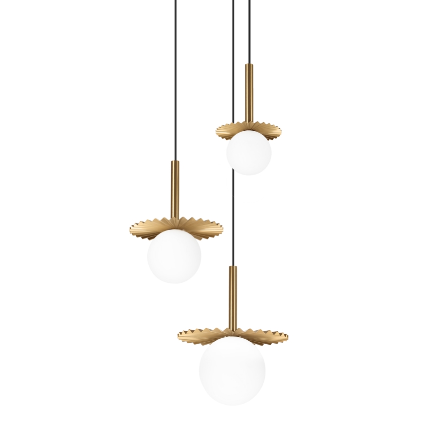 Luster na lanku CHITA 3xG9/5W/230V zlatý