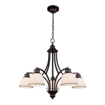 Luster na lanku CLAIR 5xE27/60W/230V pr. 65 cm bronzový