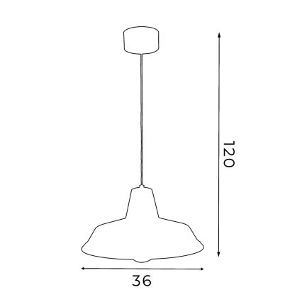 Luster na lanku CLASS 1xE27/15W/230V biela