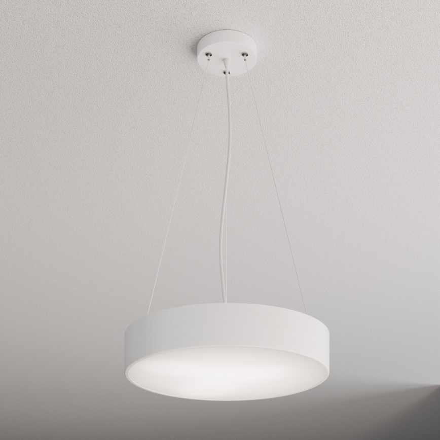 Luster na lanku CLEO 3xE27/24W/230V pr. 40 cm biela