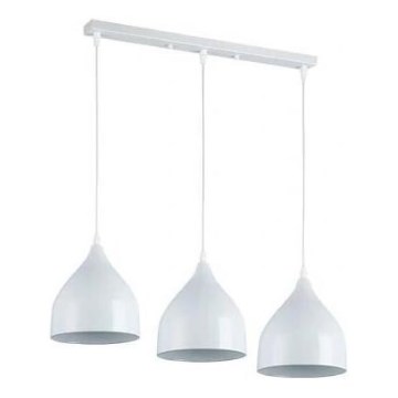 Luster na lanku COMO 3xE27/60W/230V biela