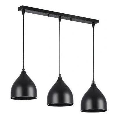 Luster na lanku COMO 3xE27/60W/230V čierna