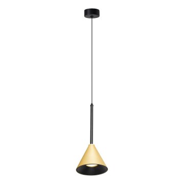 Luster na lanku CONE 1xGU10/10W/230V zlatá/čierna