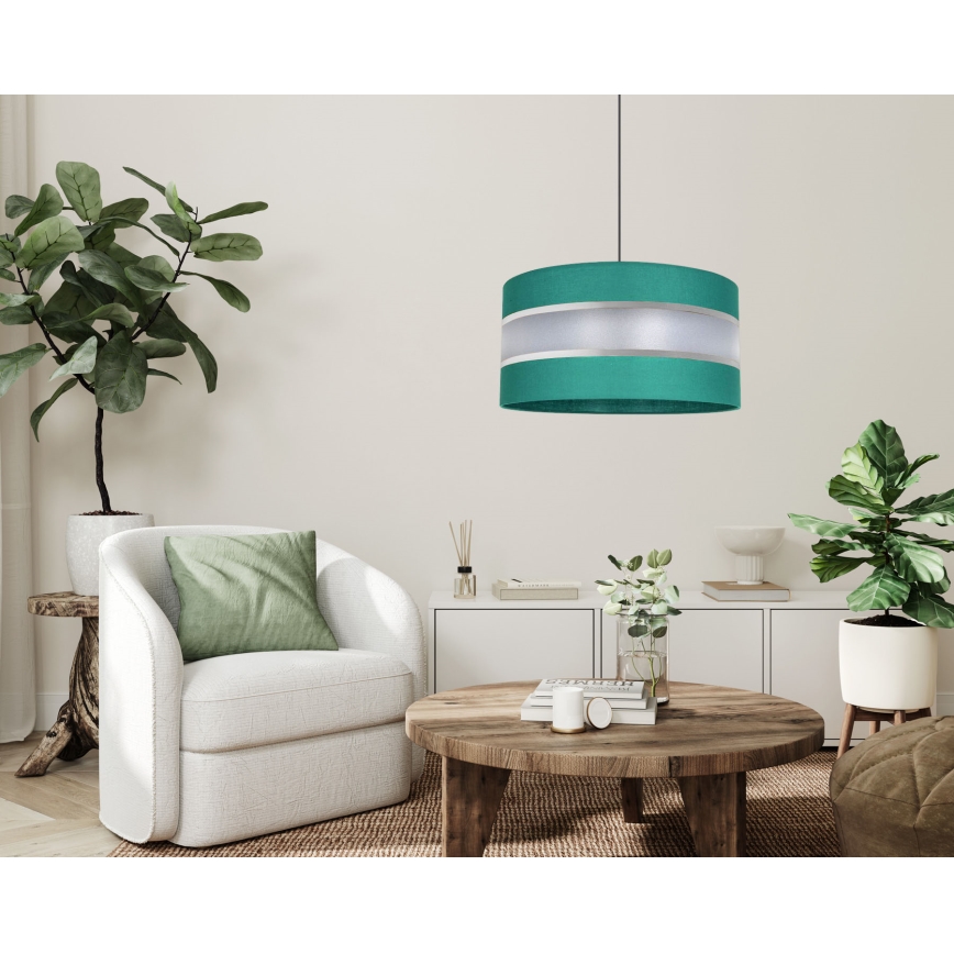 Luster na lanku CORAL 1xE27/60W/230V pr. 40 cm zelená