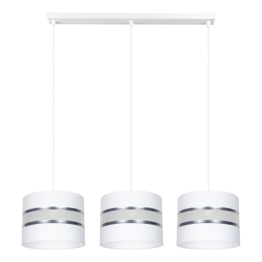 Luster na lanku CORAL 3xE27/60W/230V biela