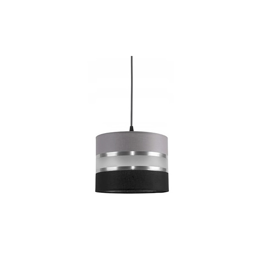 Luster na lanku CORAL S 1xE27/60W/230V čiernošedá