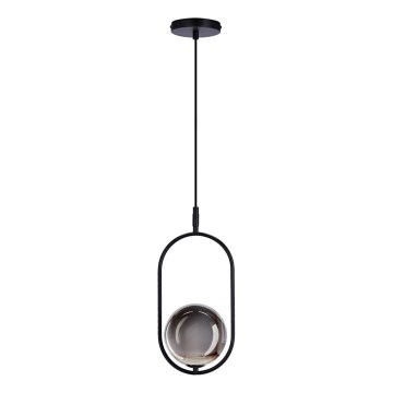 Luster na lanku CORDEL 1xG9/28W/230V čierna/dymová čierna