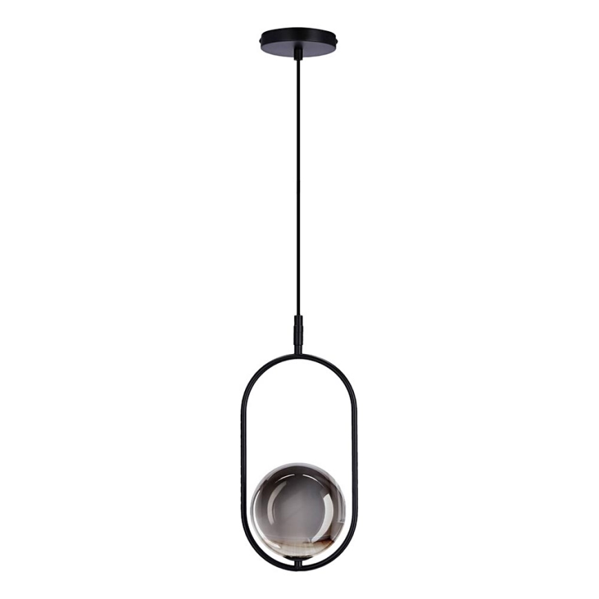 Luster na lanku CORDEL 1xG9/28W/230V čierna/dymová čierna