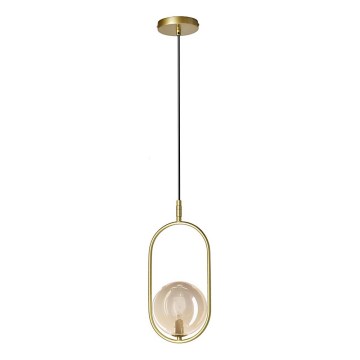 Luster na lanku CORDEL 1xG9/28W/230V mosadz/dymová béžová