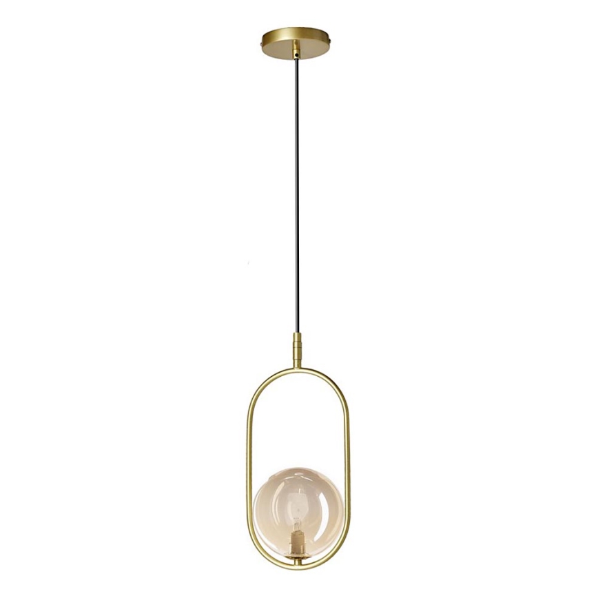 Luster na lanku CORDEL 1xG9/28W/230V mosadz/dymová béžová