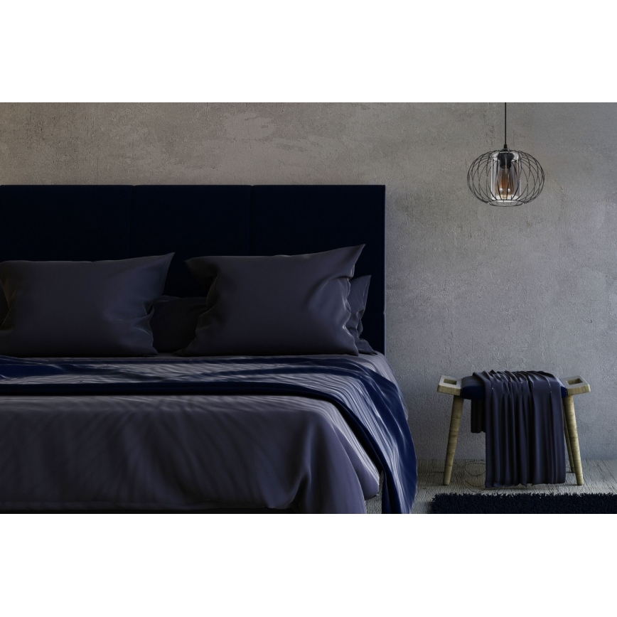 Luster na lanku CORRINI 1xE27/60W/230V pr. 25 cm čierna/šedá