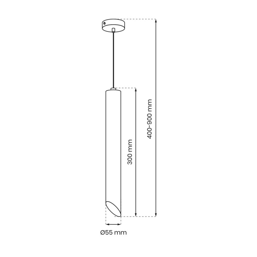 Luster na lanku CORTE 1xGU10/8W/230V čierna
