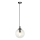 Luster na lanku COSMO 1xE14/10W/230V pr. 14 cm čierna/číra