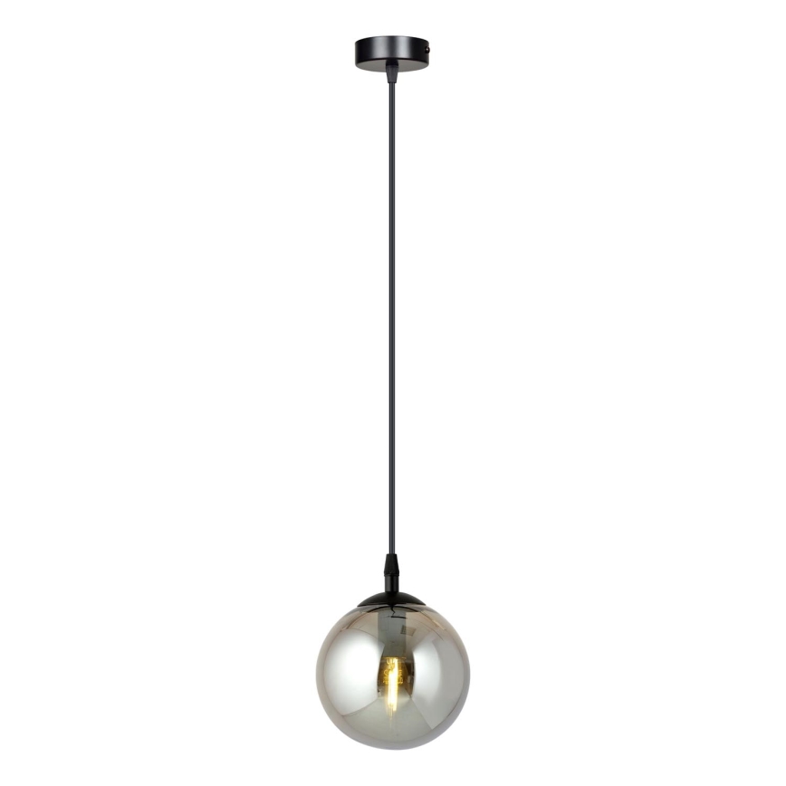 Luster na lanku COSMO 1xE14/10W/230V pr. 14 cm čierna/šedá
