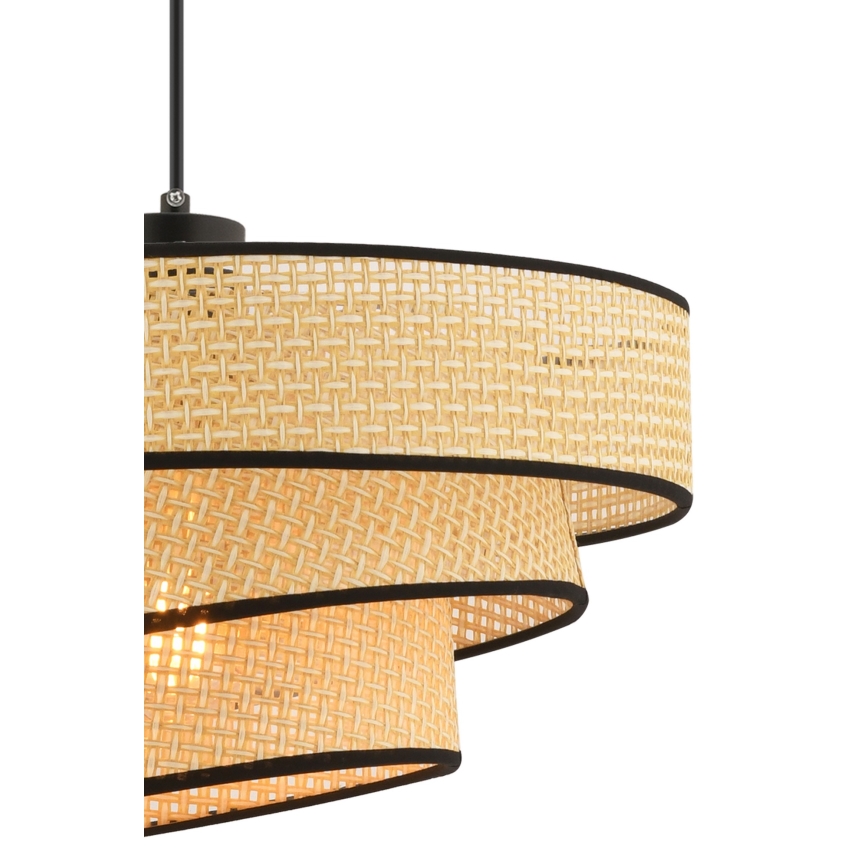 Luster na lanku COUPER 1xE27/60W/230V béžová/černá
