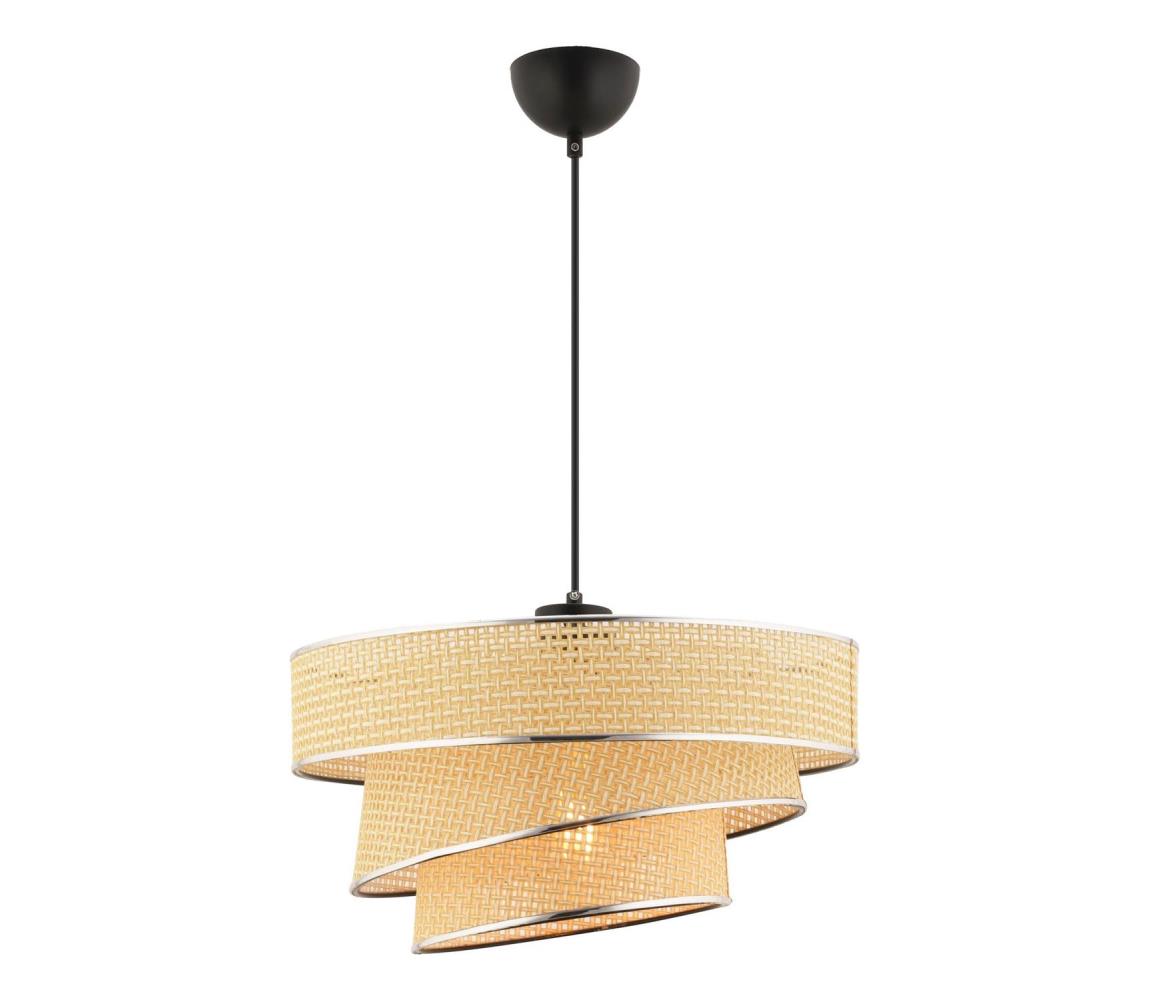 Luster na lanku COUPER 1xE27/60W/230V béžový/lesklý chróm 390FLH2426