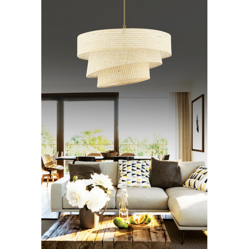 Luster na lanku COUPER 1xE27/60W/230V krémová