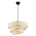 Luster na lanku COUPER 1xE27/60W/230V krémová/lesklý chrom