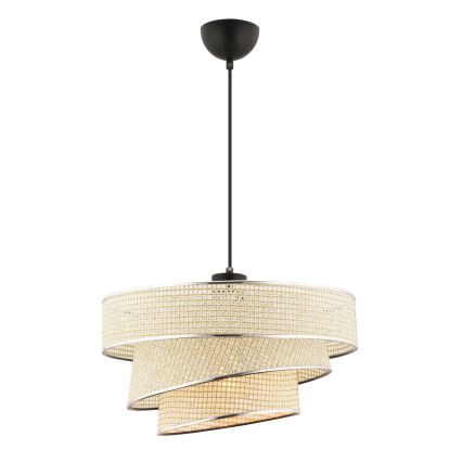 Luster na lanku COUPER 1xE27/60W/230V krémová/lesklý chrom