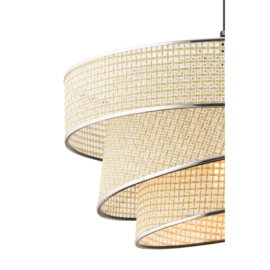 Luster na lanku COUPER 1xE27/60W/230V krémová/lesklý chrom