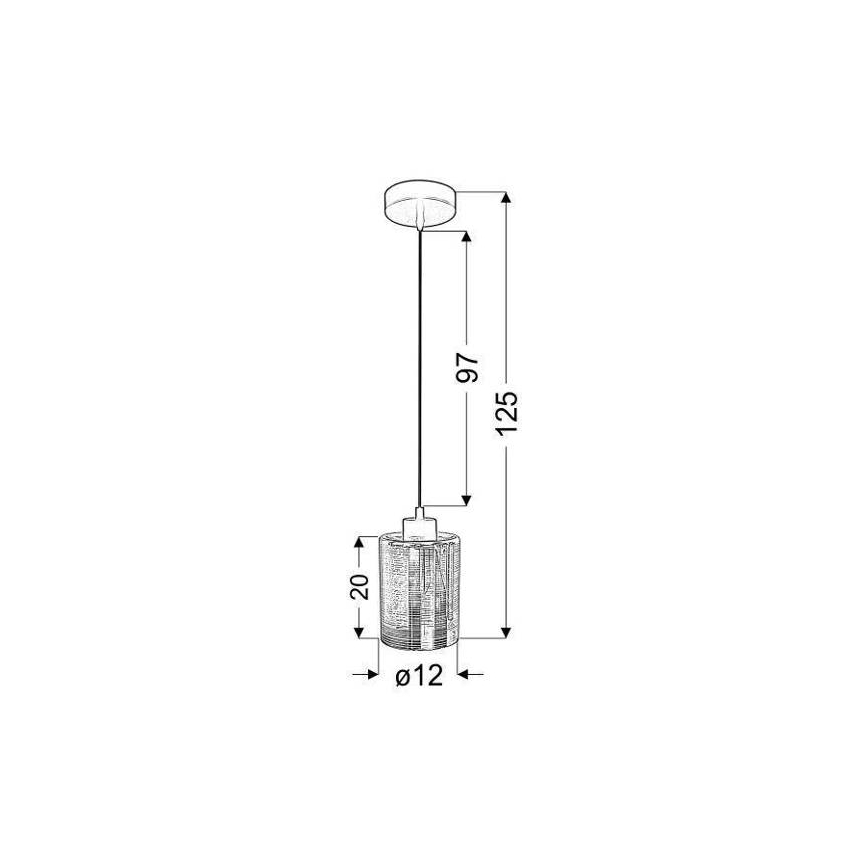 Luster na lanku COX 1xE27/60W/230V