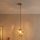 Luster na lanku CRISTAL 1xE14/15W/230V mosadz/dymová béžová