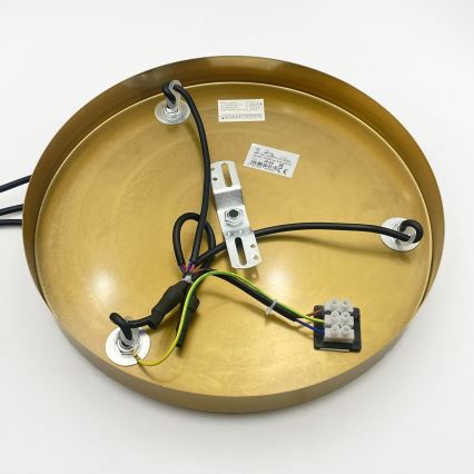 Luster na lanku CRISTAL 3xE14/15W/230V mosadz/dymová čierna