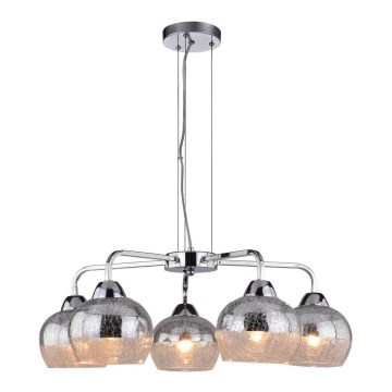 Luster na lanku CROMINA 5xE27/60W/230V