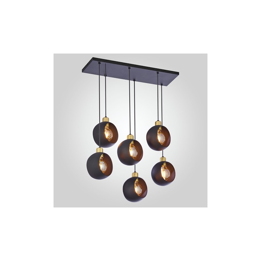 Luster na lanku CYKLOP 6xE27/60W/230V
