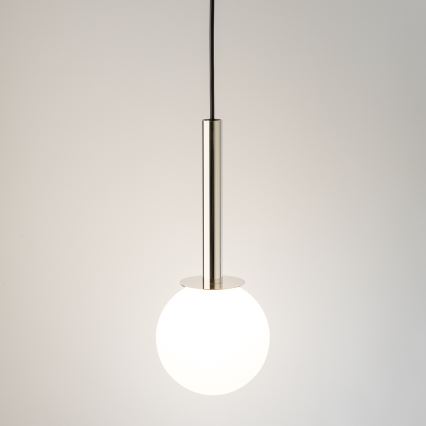 Luster na lanku DAISY 1xG9/12W/230V pr. 14 cm lesklý chróm/čierna/biela
