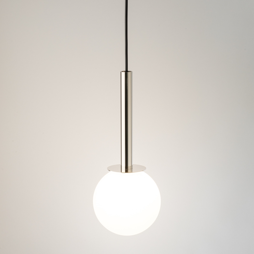 Luster na lanku DAISY 1xG9/12W/230V pr. 14 cm lesklý chróm/čierna/biela