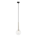 Luster na lanku DAISY 1xG9/12W/230V pr. 14 cm lesklý chróm/čierna/číra