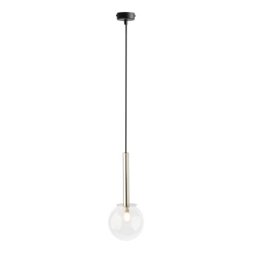 Luster na lanku DAISY 1xG9/12W/230V pr. 14 cm lesklý chróm/čierna/číra