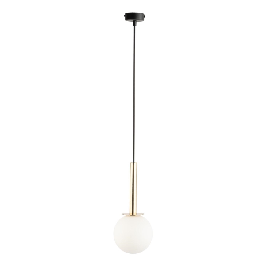 Luster na lanku DAISY 1xG9/12W/230V pr. 14 cm zlatá/čierna/biela