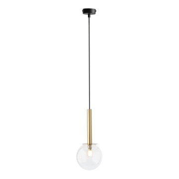 Luster na lanku DAISY 1xG9/12W/230V pr. 14 cm zlatá/čierna/číra