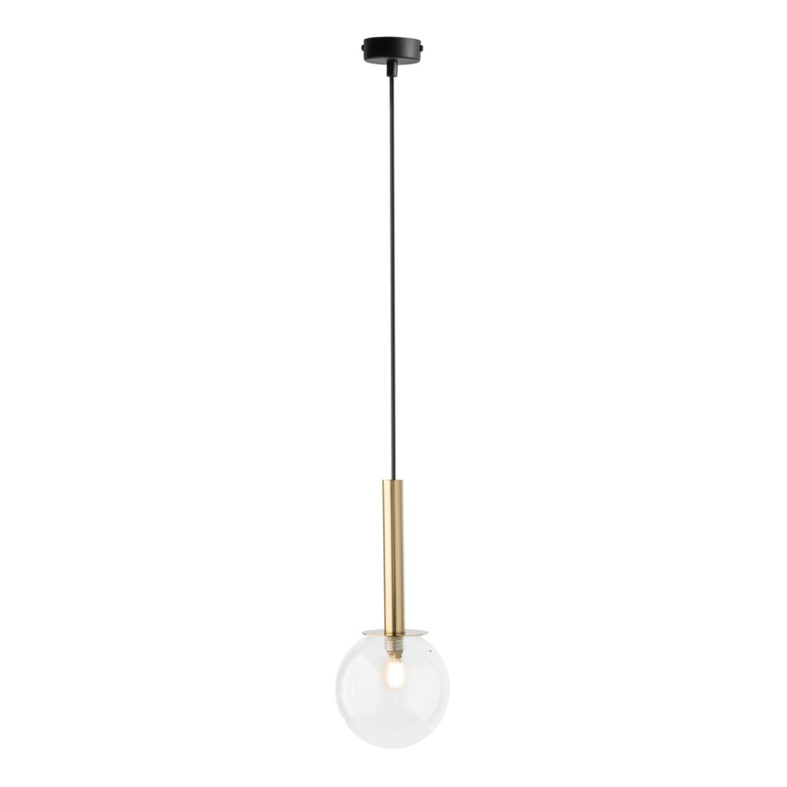 Luster na lanku DAISY 1xG9/12W/230V pr. 14 cm zlatá/čierna/číra