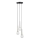 Luster na lanku DAISY 3xG9/12W/230V pr. 27 cm lesklý chróm/čierna/biela