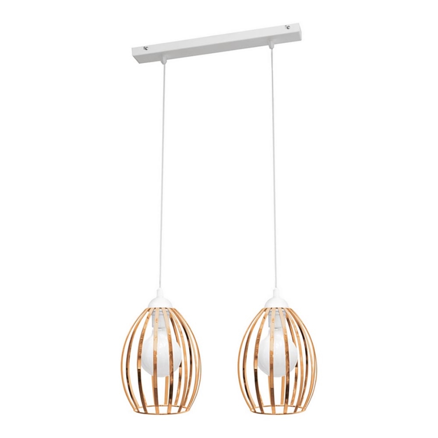 Luster na lanku DALI 2xE27/15W/230V medená